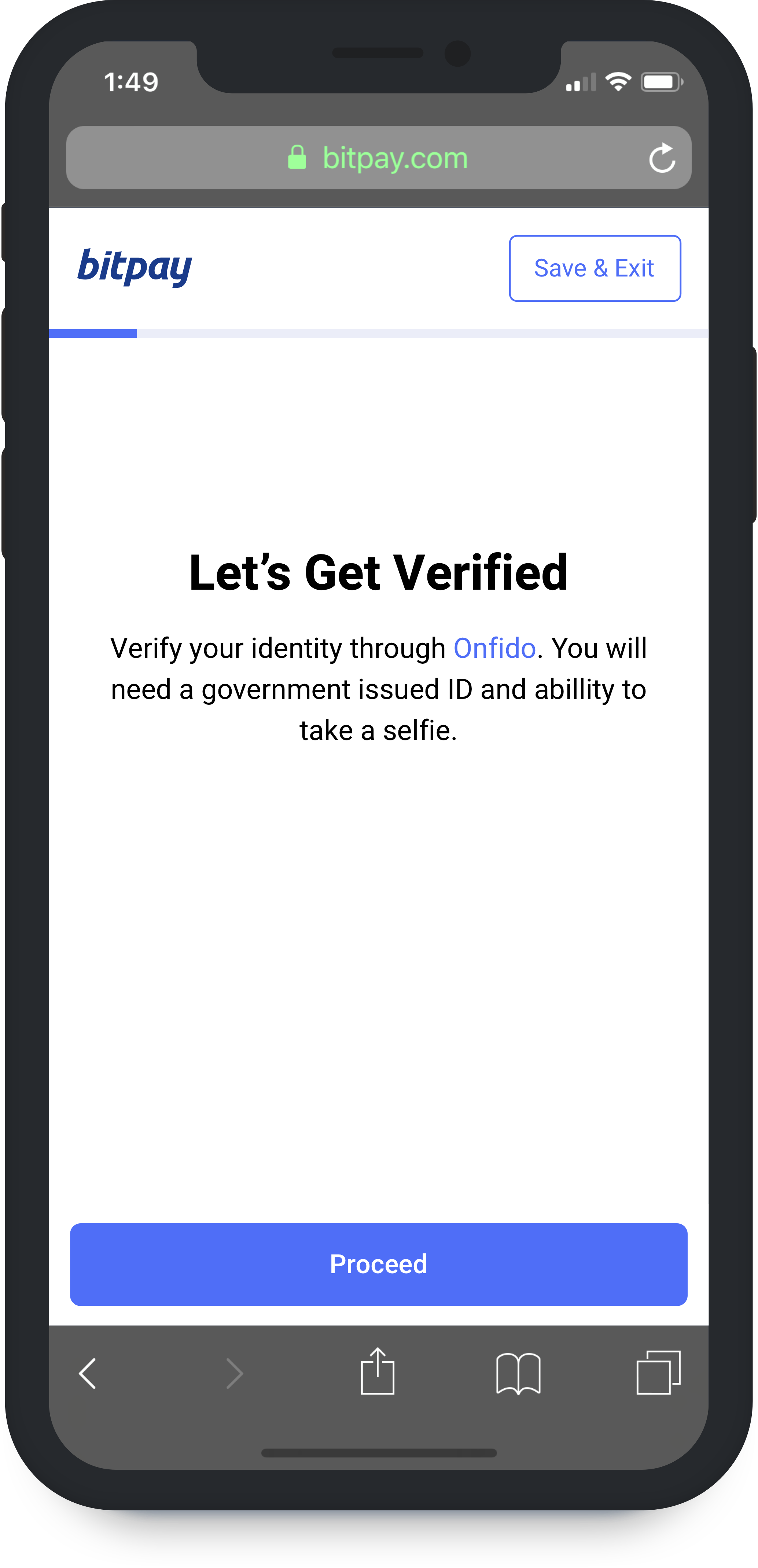 Mobile: Start Verify